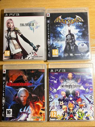 Pack 4 Juegos PS3: Final Fantasy, Batman, DMC, KH