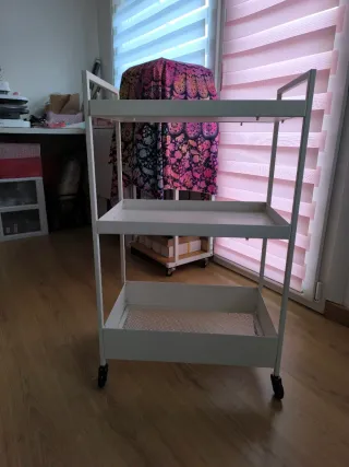 Carrito Almacenaje Cocina Baño Blanco