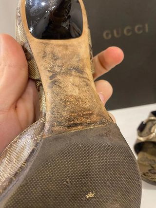 Gucci Beige Ebony Monogram Horsebit GG Supreme...