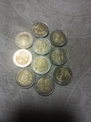 Lote 10 monedas conmemorativas 2€