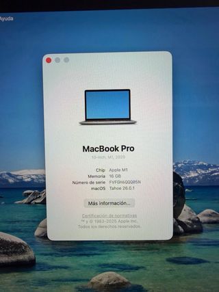 MacBook Pro M1 16GB RAM 256GB SSD