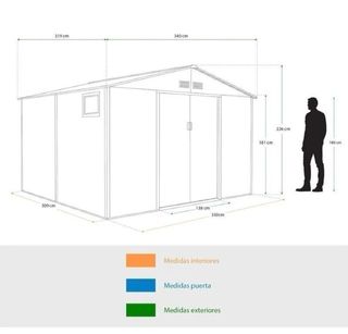 Caseta metálica Gardiun Surrey 10.85m2
