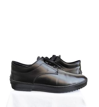 Tod's Lace-up Handmade Man Black Leather Shoes 44