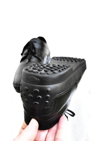 Tod's Lace-up Handmade Man Black Leather Shoes 44