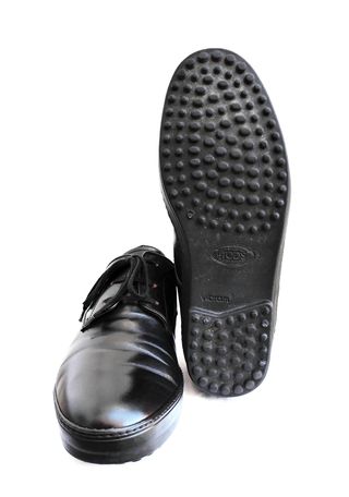 Tod's Lace-up Handmade Man Black Leather Shoes 44