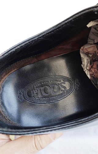 Tod's Lace-up Handmade Man Black Leather Shoes 44