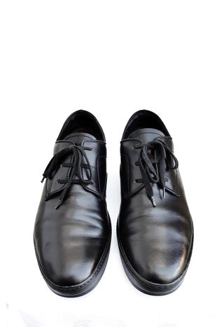 Tod's Lace-up Handmade Man Black Leather Shoes 44