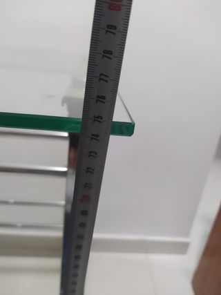 Mesa escritorio cristal y metal