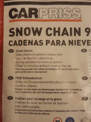 Cadenas para nieve CARPRISS 9 mm