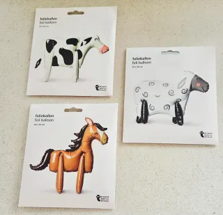 3 fantastici GONFIABILI animali: Mucca, Pecora, Cavallo