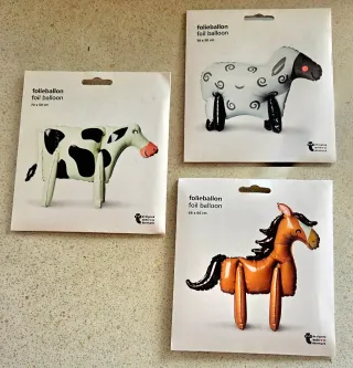 3 fantastici GONFIABILI animali: Mucca, Pecora, Cavallo