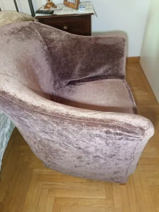 Poltrona Velluto Marrone Comoda