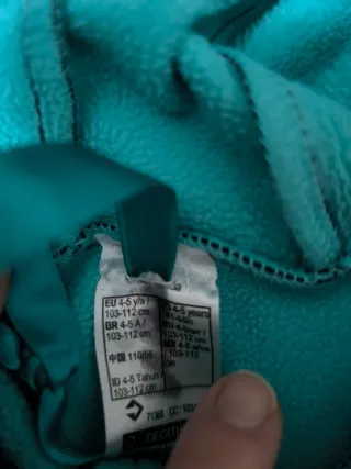 Sudadera capucha niño 110 cm azul (Lote 4-5 a: 90€