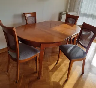 Mesa extensible madera maciza cerezo