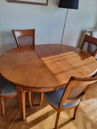 Mesa extensible madera maciza cerezo