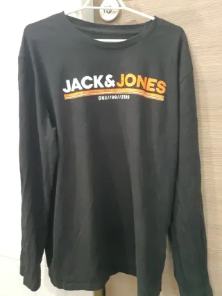 Camiseta Jack & Jones Negra Manga Larga