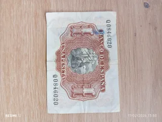 Billete 1 Peseta Banco de España 1953
