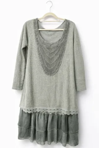 Vestido midi boho vintage mujer M