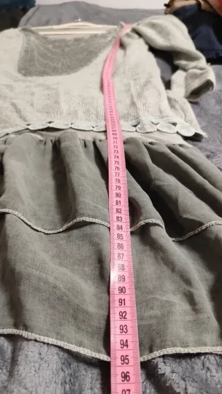 Vestido midi boho vintage mujer M