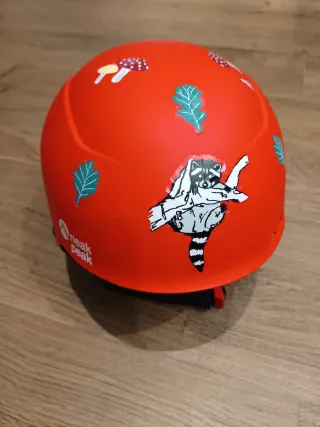 Casco de esquí infantil rojo, talla S (52-54cm)