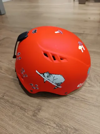 Casco de esquí infantil rojo, talla S (52-54cm)
