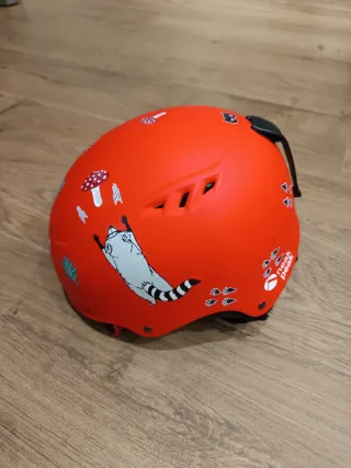 Casco de esquí infantil rojo, talla S (52-54cm)
