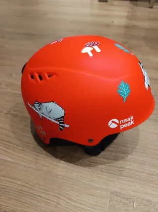 Casco de esquí infantil rojo, talla S (52-54cm)