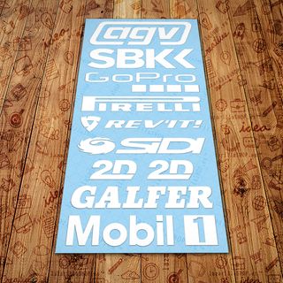 [PACK9AV]W Pegatinas Sponsor Moto Patrocinadores