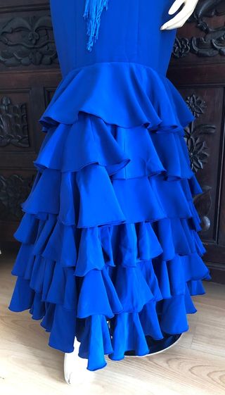 Traje Flamenca Raquel Talla 40 Azul