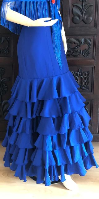 Traje Flamenca Raquel Talla 40 Azul