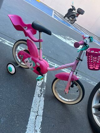 Bicicleta infantil rosa 14 B'TWIN