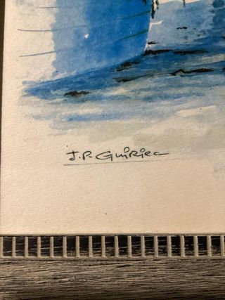 Acquerello firmato J. P. Guiriec