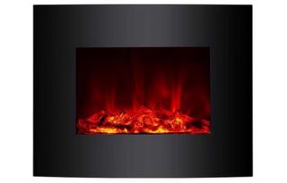 Chimenea Eléctrica Negra 2000W Cristal Templado