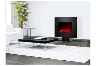 Chimenea Eléctrica Negra 2000W Cristal Templado