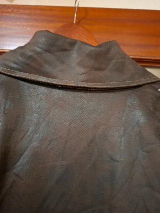 Abrigo vintage marrón y multicolor