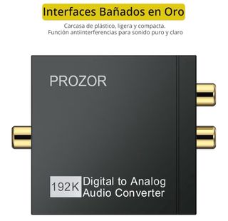 PROZOR DAC Convertidor Audio 192kHz ABS