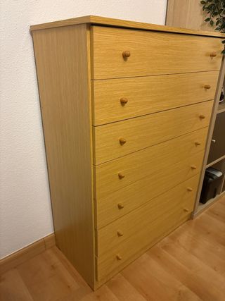 Cómoda de madera 6 cajones