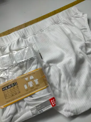 Slip Ocean Blanco Talla XL Algodón 100%