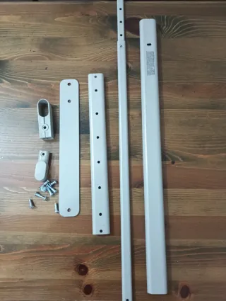 Barra colgante armario perchas metal beige