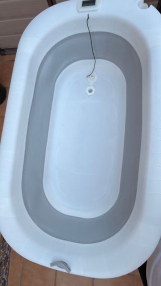 Bañera bebé plegable con termómetro