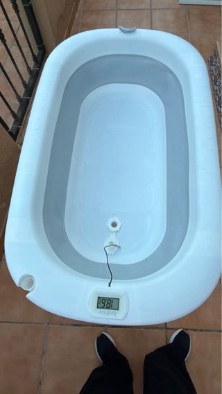 Bañera bebé plegable con termómetro