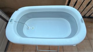 Bañera bebé plegable con termómetro