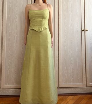 Conjunto verde de fiesta 3 piezas