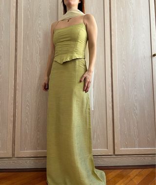 Conjunto verde de fiesta 3 piezas