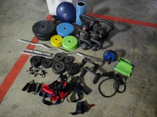 Equipo Fitness Casa: Mancuernas, Barras, Pesas