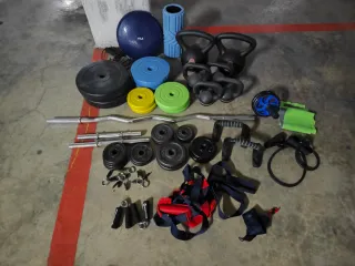 Equipo Fitness Casa: Mancuernas, Barras, Pesas