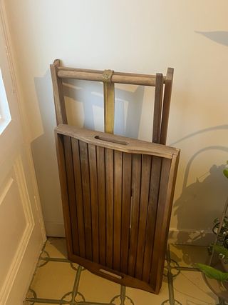 Mesa auxiliar plegable alice’s garden madera meset