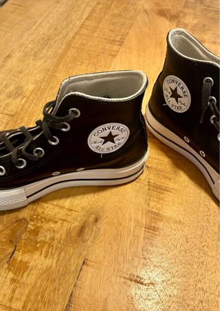 Converse Piel Negras Talla 37