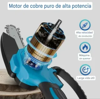 Motosierra Inalámbrica Recargable (2 Baterías)