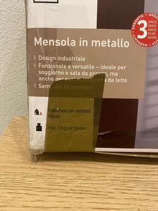 Mensola metallo 3 livelli